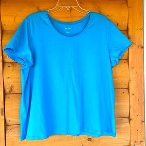Blair Aqua Blue short sleeve tee short. Plus size 2X. In gently used condition